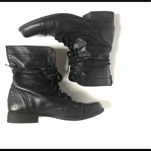 Steve Madden TROOPA Combat Boots - Black - Size 8